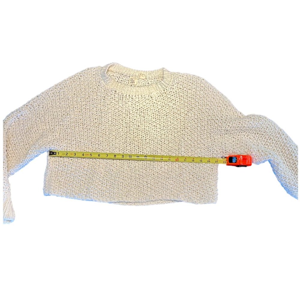Fisher Project100% Cotton  Chunky Knit Cropped Cream sweater Size S/P - Picture 6 of 10